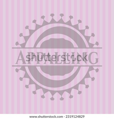 Appalling vintage pink emblem. Flat design. 