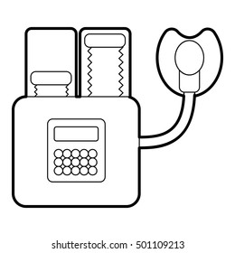 Apparatus for artificial respiration icon. Outline illustration of apparatus for artificial respiration vector icon for web
