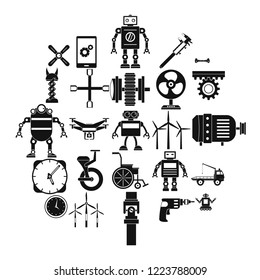 Apparatus icons set. Simple set of 25 apparatus vector icons for web isolated on white background