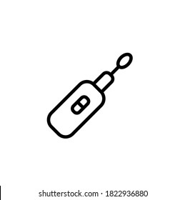 Ilustración del vector de la línea delgada simple de la manicura del equipo