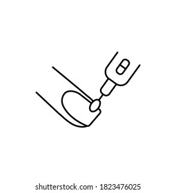 Apparatus manicure simple thin line icon vector illustration
