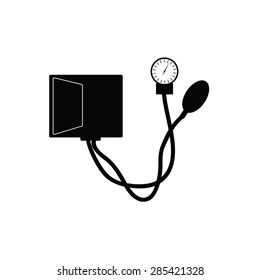 apparatus for measuring pressure black vector