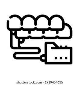 apparatus for pneumatic massage line icon vector. apparatus for pneumatic massage sign. isolated contour symbol black illustration
