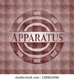 Apparatus red seamless geometric badge.