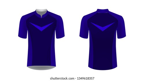 Apparel blank for triathlon, cycling, running competition, marathon and racing games. T-shirt sport design concept. Gaming casual clothing concept. Soccer sportswear. Sublimation print. Tech pack.