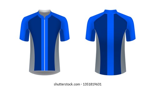 Apparel blank for triathlon, cycling, running competition, marathon and racing games. T-shirt sport design concept. Gaming casual clothing concept. Soccer sportswear. Sublimation print. Tech pack.