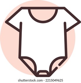 Cuerpo de la ropa, ilustración, vector sobre fondo blanco.