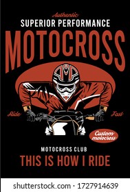 apparel design for motocross club 