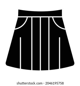 Icono vectorial de estilo de glifo de ropa que puede modificar o editar fácilmente 