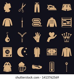 Apparel icons set. Simple set of 25 apparel vector icons for web for any design