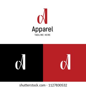 Apparel logo concept. Letter A monogram.