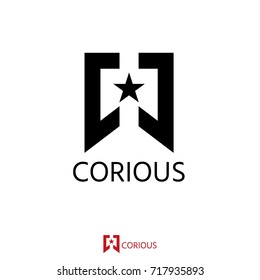 Diseño del logotipo de la ropa. Plantilla Abstractas de la caja y del logotipo de la estrella para la moda, servicio, Web, App, etc