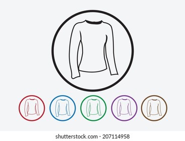 Apparel shirt and T-shirt Icon Clothing icons