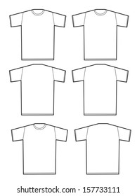 Apparel Shirts Template Tshirt Templates Stock Vector (Royalty Free ...