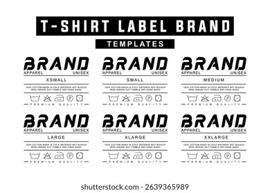 Apparel Unisex T-Shirt Tag Label Template