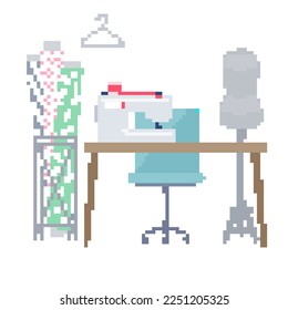 Apparel workplace. Vector illustration that is easy to edit.