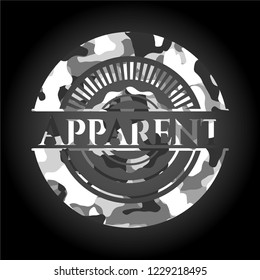 Apparent grey camouflage emblem