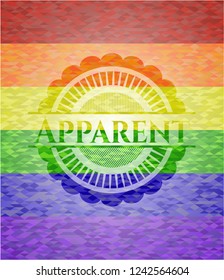 Apparent lgbt colors emblem 
