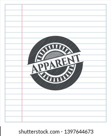 Apparent pencil effect. Vector Illustration. Detailed.