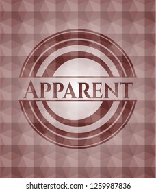 Apparent red geometric badge. Seamless.