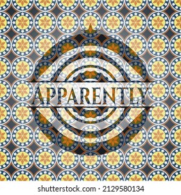 Apparently arabic badge background. Arabesque decoration. 