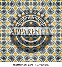 Apparently arabic emblem. Arabesque decoration.