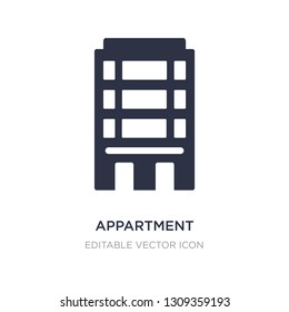 appartment icon on white background. Simple element illustration from Buildings concept. appartment icon symbol design.