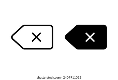 appDelete icon, delete sign vector for web site Computer and mobile app