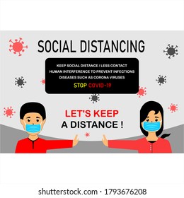appeal to always keep a distance anywhere to prevent transmission of the virus