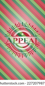 Atractivo emblema de los colores de navidad. Ilustración vectorial. Detallado. 