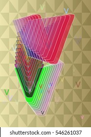 appeal into class technology, brilliant Alphabet V in dream