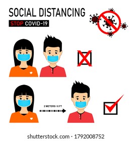 an appeal to keep their distance from each other so as not to be exposed to the corona virus