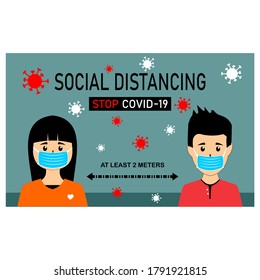 an appeal to keep your distance so as not to be exposed to the virus
