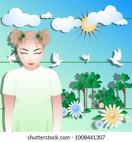 An appeal to preservation of wildlife. Vector illustration.