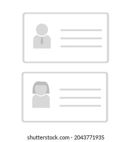 Appealing business card icon. In addition, there are two card options, woman and male. Hopefully it can cater to the needs of your business.