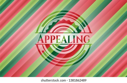 Appealing christmas colors emblem. Vector Illustration. Detailed.