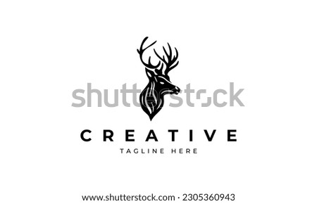 An appealing deer head logo design that embodies the grace and strength of a deer
