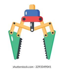 An appealing flat design of candy claw 
