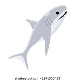 Un atractivo diseño vectorial plano de los peces selachimorpha 