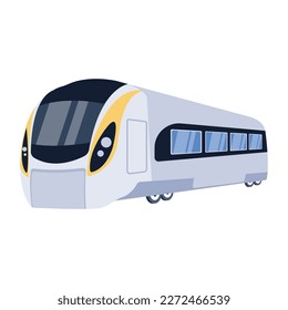 An appealing flat vector design of tram 