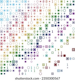 Appealing geometric matrix background in contrasting colors. Creative square vector illustration.