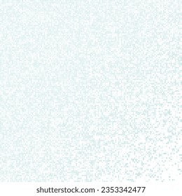 Appealing geometric matrix background in teal colors. Charming square vector illustration.