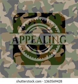 Appealing on camo texture