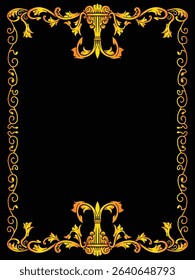 Appealing Scroll Ornamental Frame Decorative Vector