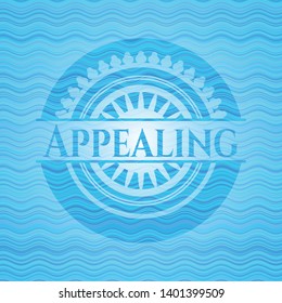 Appealing water badge. Vector Illustration. Detailed.