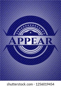 Appear badge with denim texture