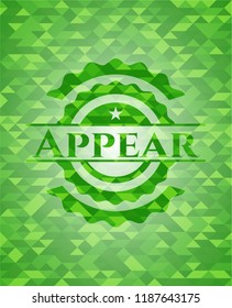 Appear green mosaic emblem