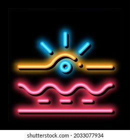 appearance of acne neon light sign vector. Glowing bright icon appearance of acne sign. transparent symbol illustration