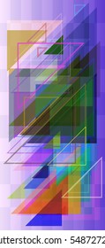 appearance among shiny triangle, glossy invitation around drawing