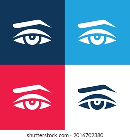 Appearance blue and red four color minimal icon set